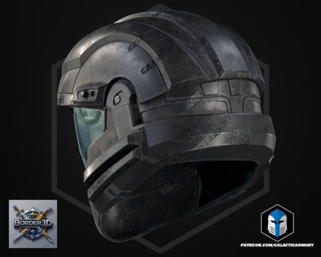 Wearable Orbital Drop Trooper Helmet | 3D Printed Sci-Fi Cosplay Prop PLA Raw - Border3d