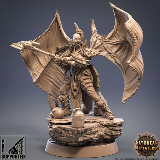 "Daybreak Miniatures Argilia Unterstrachen Liquidizer Of The Living resin miniature front view Border3D LLC"