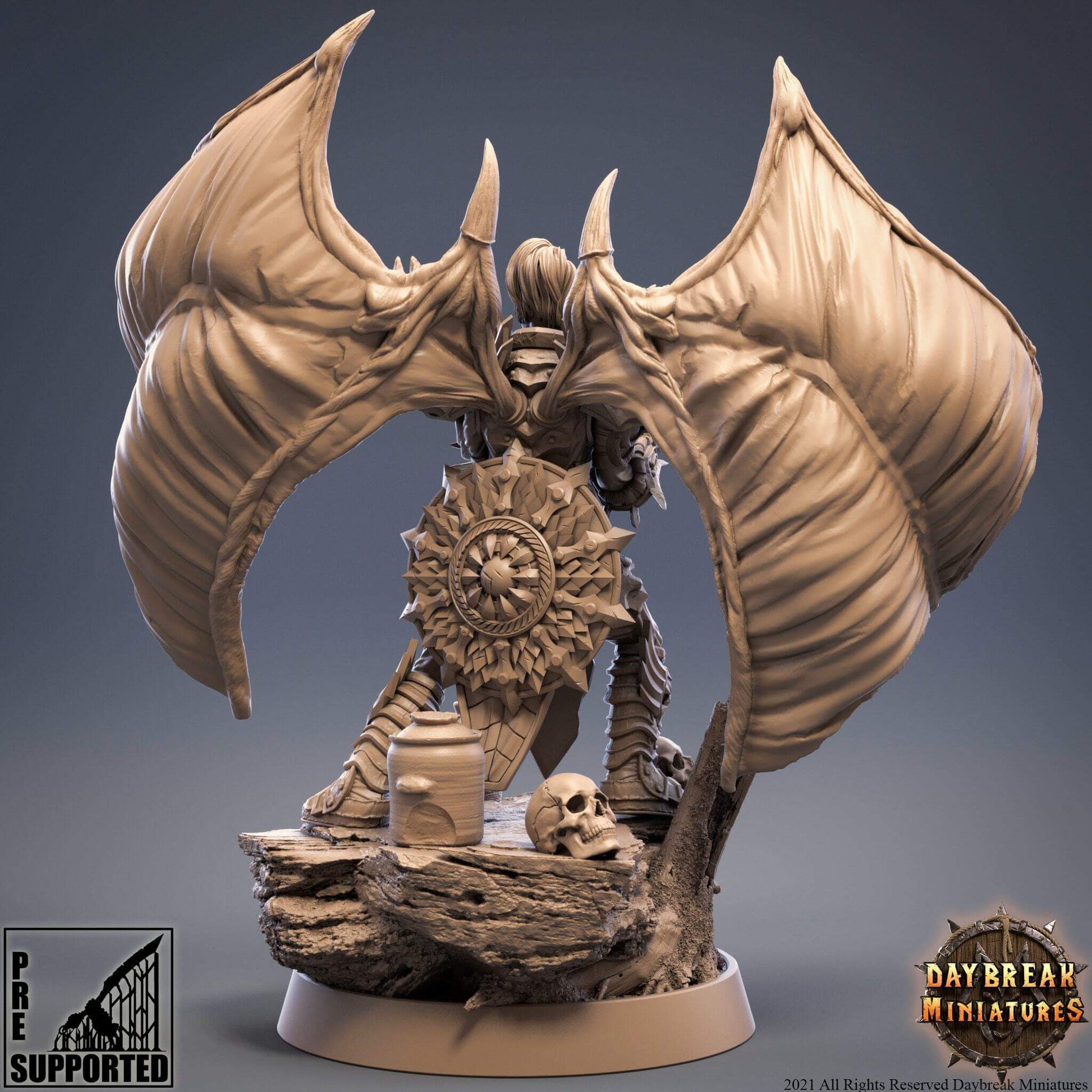 "Daybreak Miniatures Argilia Unterstrachen Liquidizer Of The Living vampiric features detail close-up Border3D LLC"