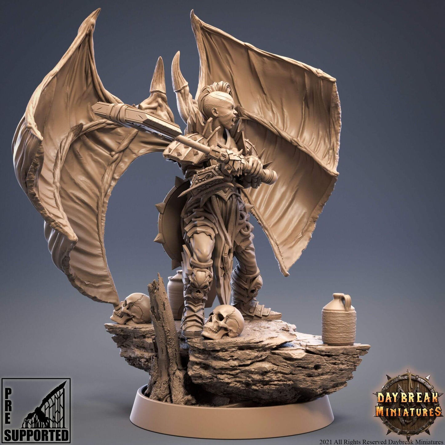 "Daybreak Miniatures Argilia Unterstrachen Liquidizer Of The Living vampire character side angle Border3D LLC"