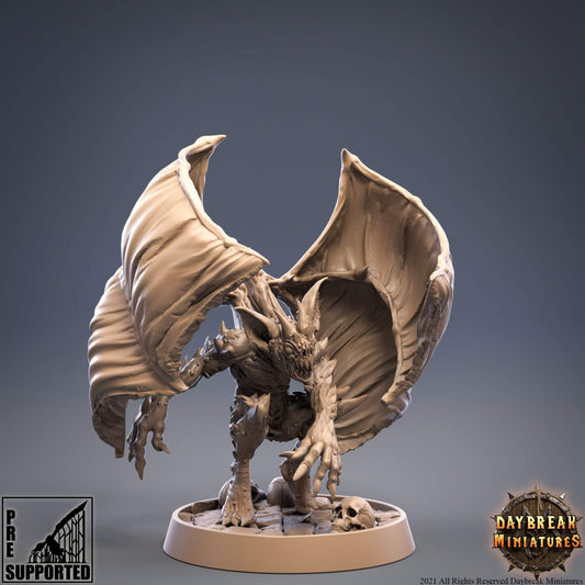 "Daybreak Miniatures Blood Wing Alpha resin miniature front view Border3D LLC"
