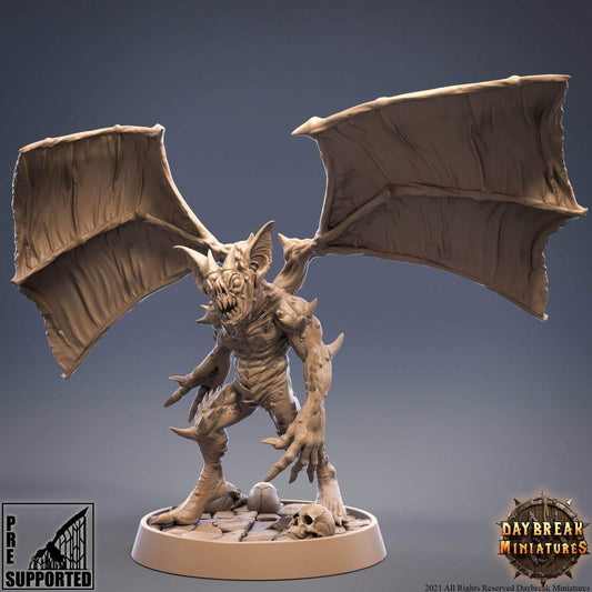 "Daybreak Miniatures Blood Wing Faber resin miniature front view Border3D LLC"