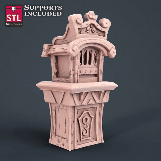"Carnival Set By STL Miniatures scale comparison terrain Border3D LLC"