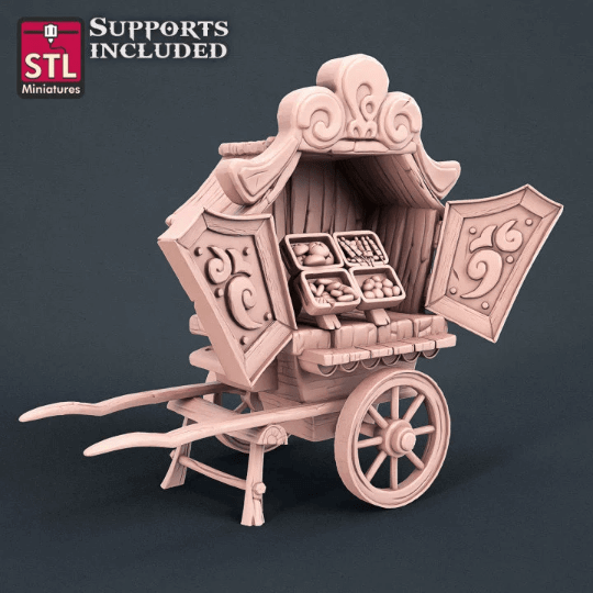 "Carnival Set By STL Miniatures festive scene setup Border3D LLC"