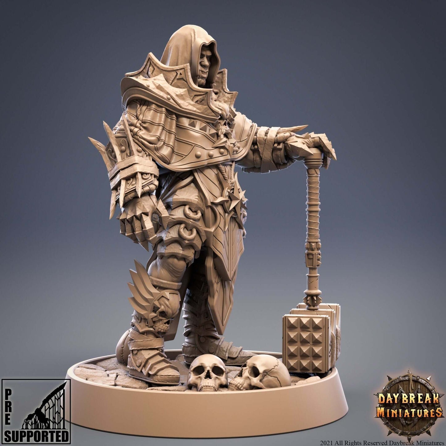 "Daybreak Miniatures Christian Prinski vampire hunter side angle Border3D LLC"