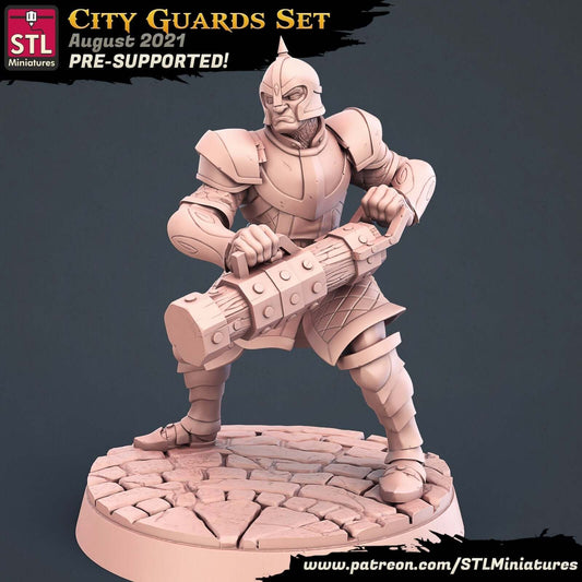 resin City Guard D STL Miniatures Dreamitbuildit3d Border3d LLC — handcrafted by Border3D LLC