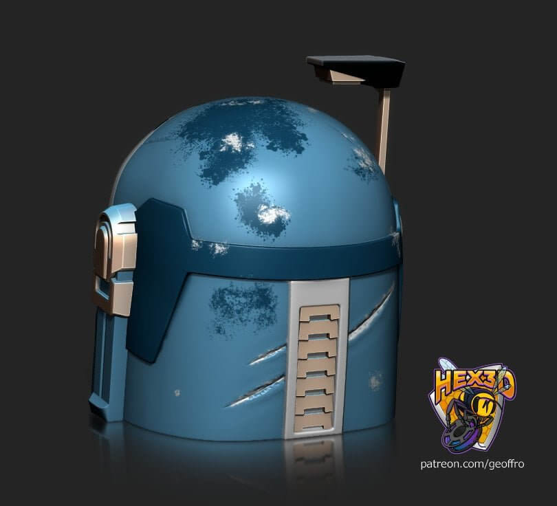 "Cosplay Helmet Unisex 1 Cosplay Commission Armor Prop Geoffro side angle Border3D LLC"