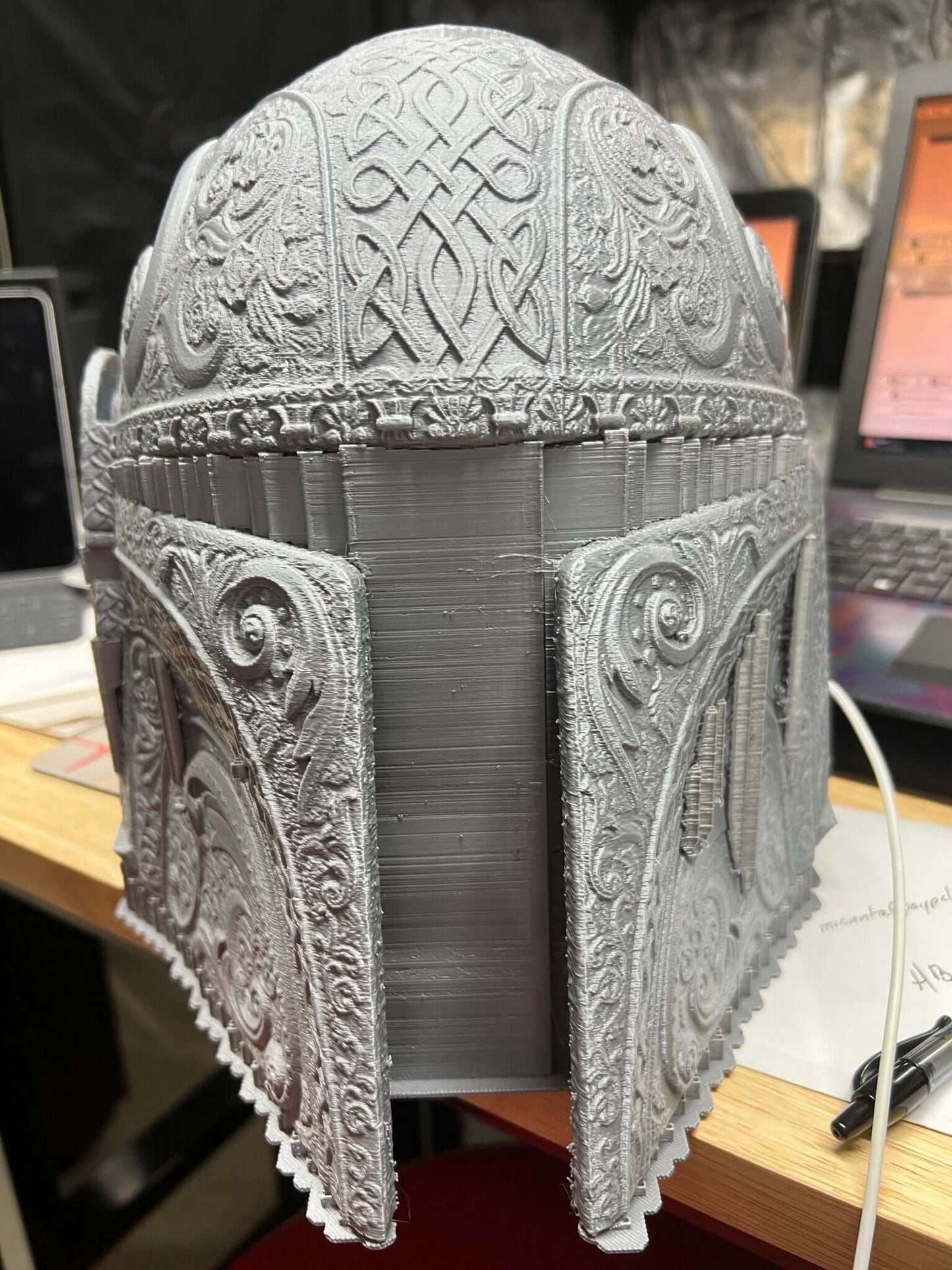 "Cosplay Helmet Unisex 3 Cosplay Commission Armor Prop Geoffro side angle Border3D LLC"