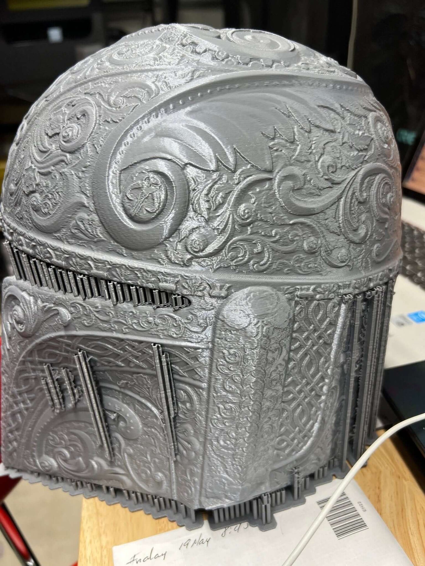 "Cosplay Helmet Unisex 3 Cosplay Commission Armor Prop Geoffro back view Border3D LLC"