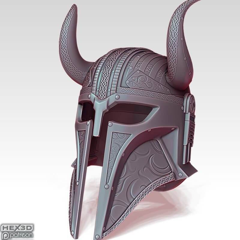 "Cosplay Helmet Unisex 4 Cosplay Commission Armor Prop Geoffro side angle Border3D LLC"