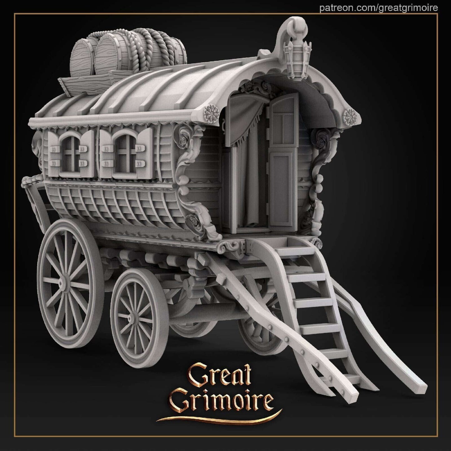 "Grim Miniatures Dale Great Grimoire Miniatures rugged adventurer side angle Border3D LLC"