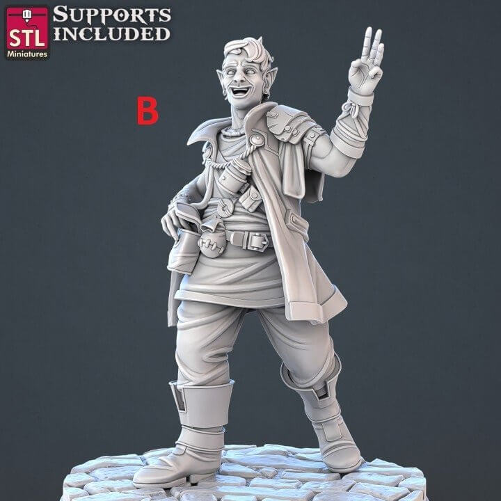 "Food Vendors Set STL Miniatures painted showcase example Border3D LLC"