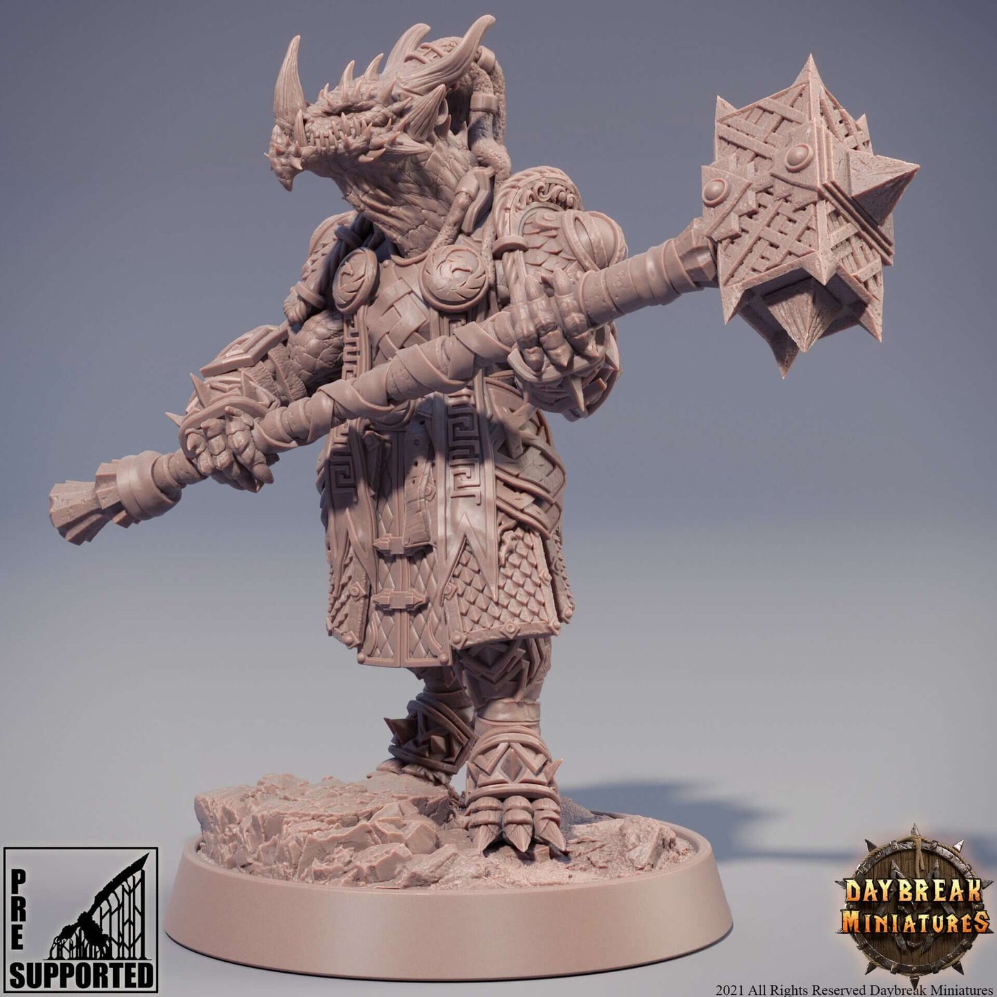 "Daybreak Miniatures Goshenite Neverguesser enigmatic character side angle Border3D LLC"