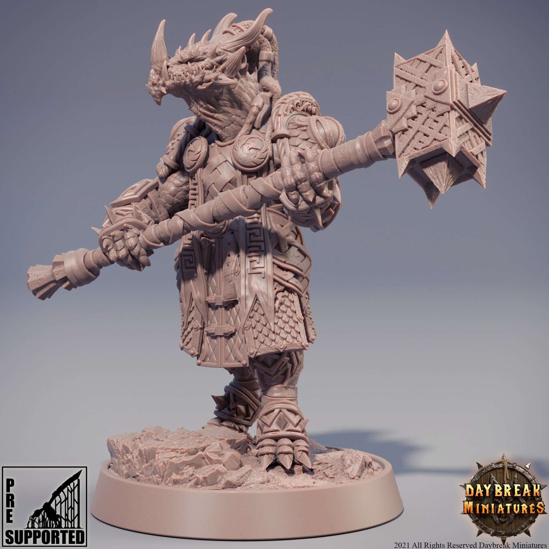 "Daybreak Miniatures Goshenite Neverguesser enigmatic character side angle Border3D LLC"