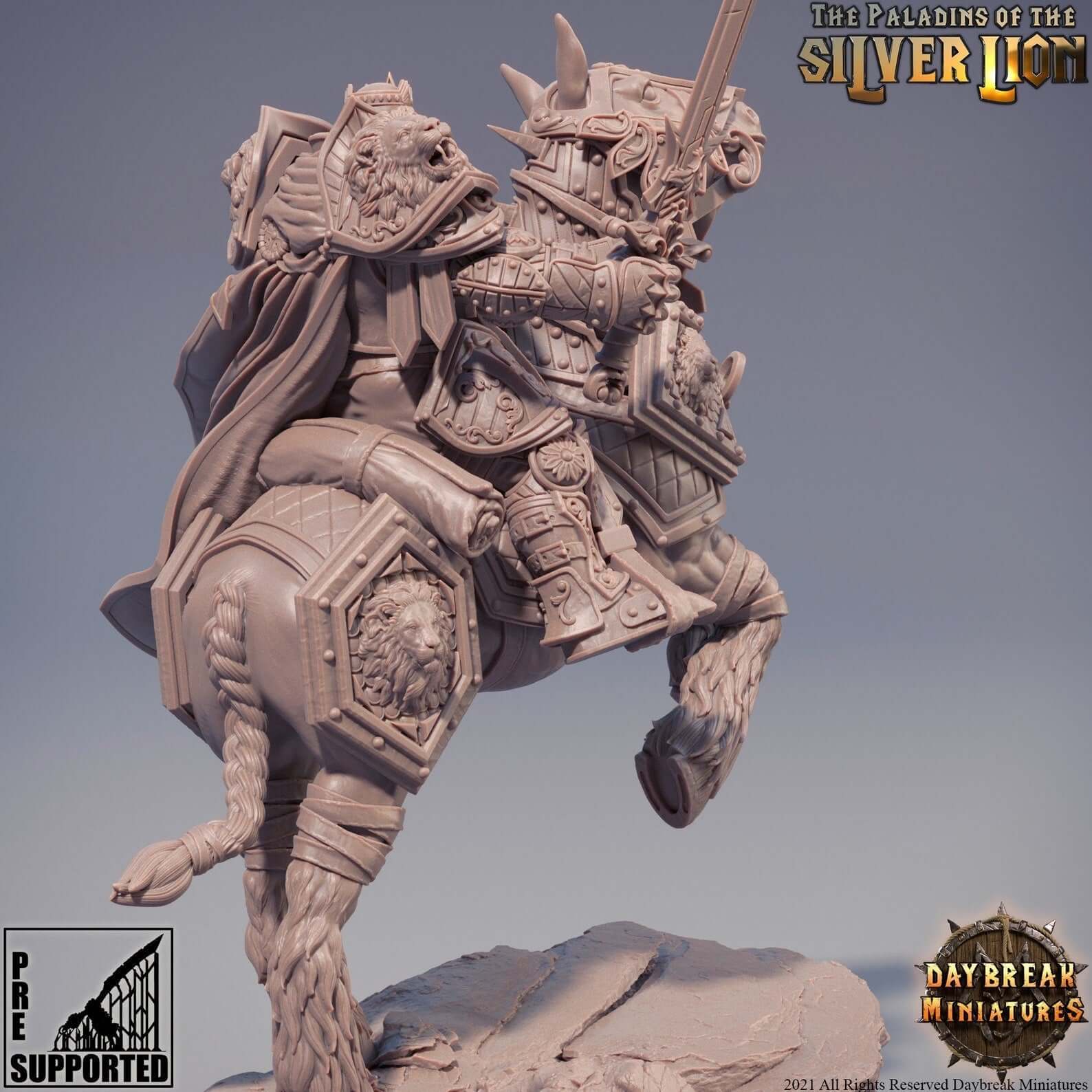"Daybreak Miniatures Grand Petre Ferdinand Du Lion miniature back view Border3D LLC"