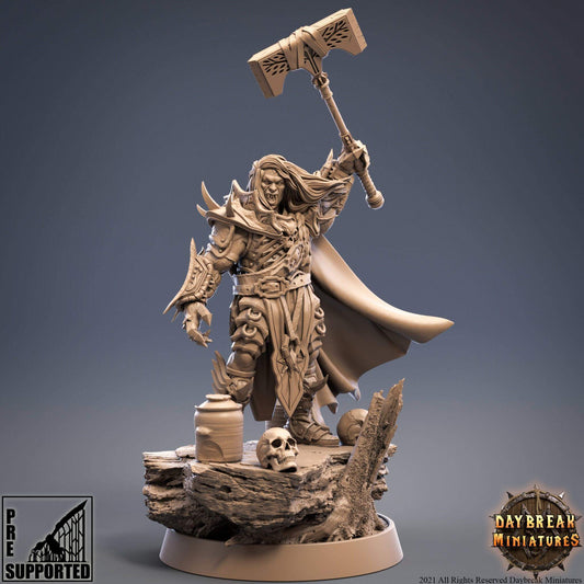 "Daybreak Miniatures Heerenveldt Von Von Strachenfeld resin miniature front view Border3D LLC"