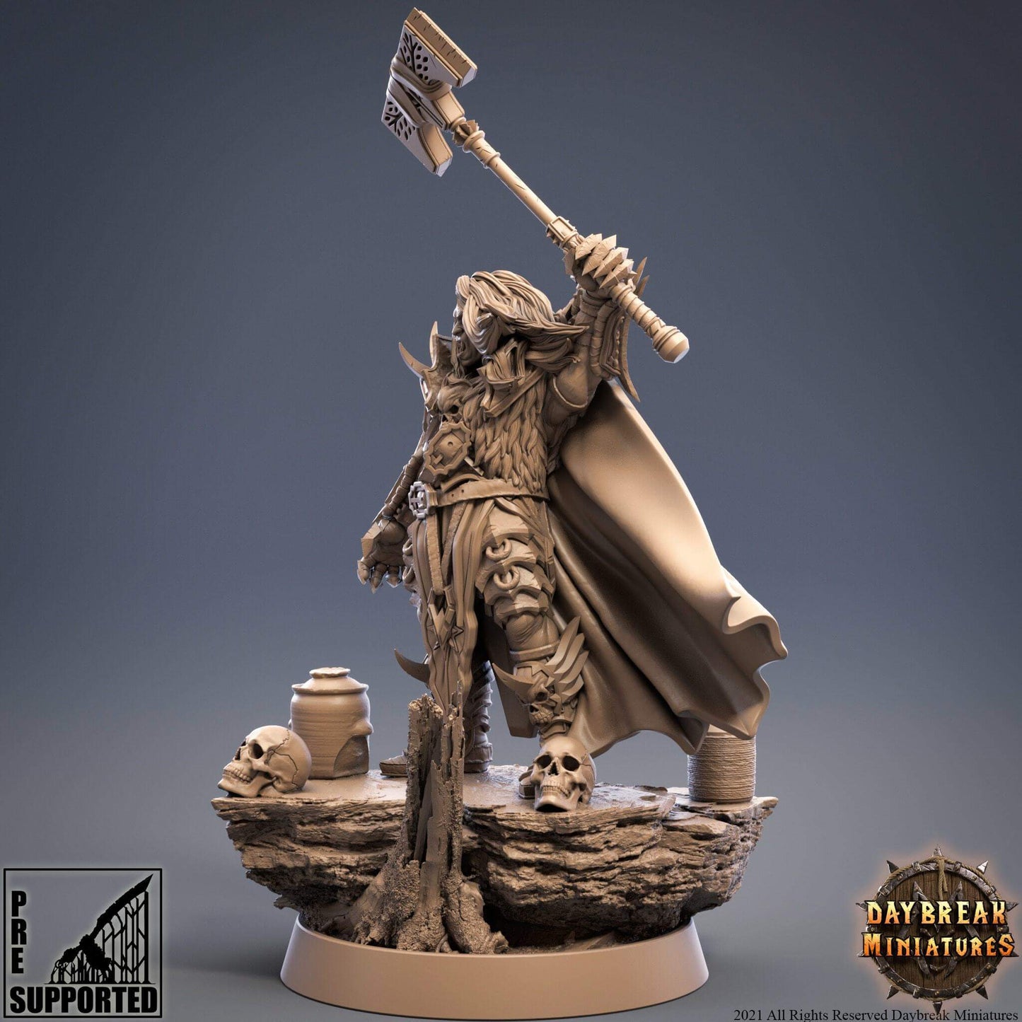 "Daybreak Miniatures Heerenveldt Von Von Strachenfeld vampire lord side angle Border3D LLC"