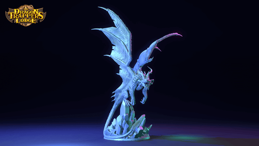 resin Ice Dragon The Dragon Trappers Lodge Dreamitbuildit3d Border3d LLC — handcrafted by Border3D LLC