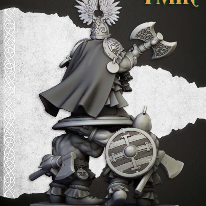 "Highlands Miniatures King Ulric Sons Of Ymir miniature back view Border3D LLC"