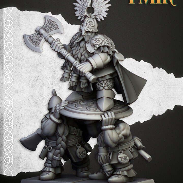 "Highlands Miniatures King Ulric Sons Of Ymir legendary king side angle Border3D LLC"