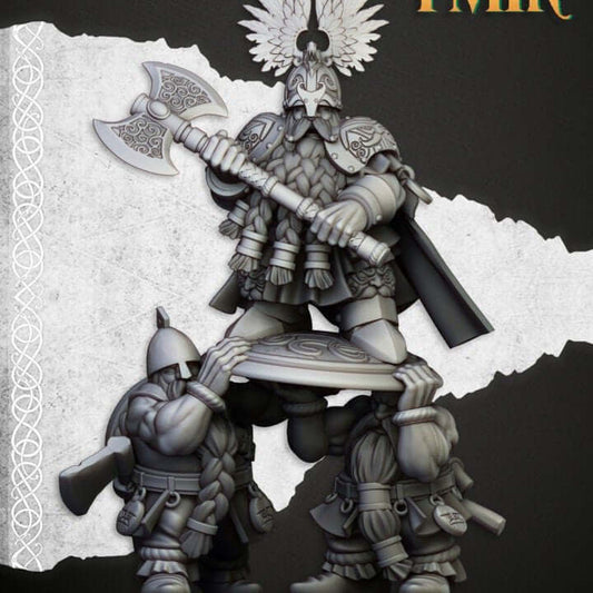 "Highlands Miniatures King Ulric Sons Of Ymir 32mm resin miniature front view Border3D LLC"