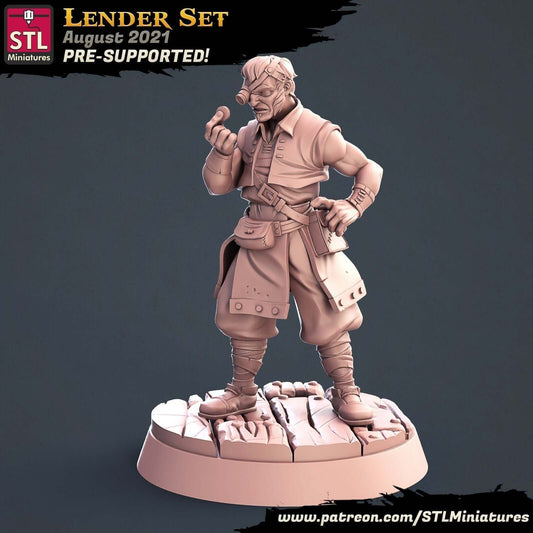 resin Lender Assistant STL Miniatures Dreamitbuildit3d Border3d LLC — handcrafted by Border3D LLC