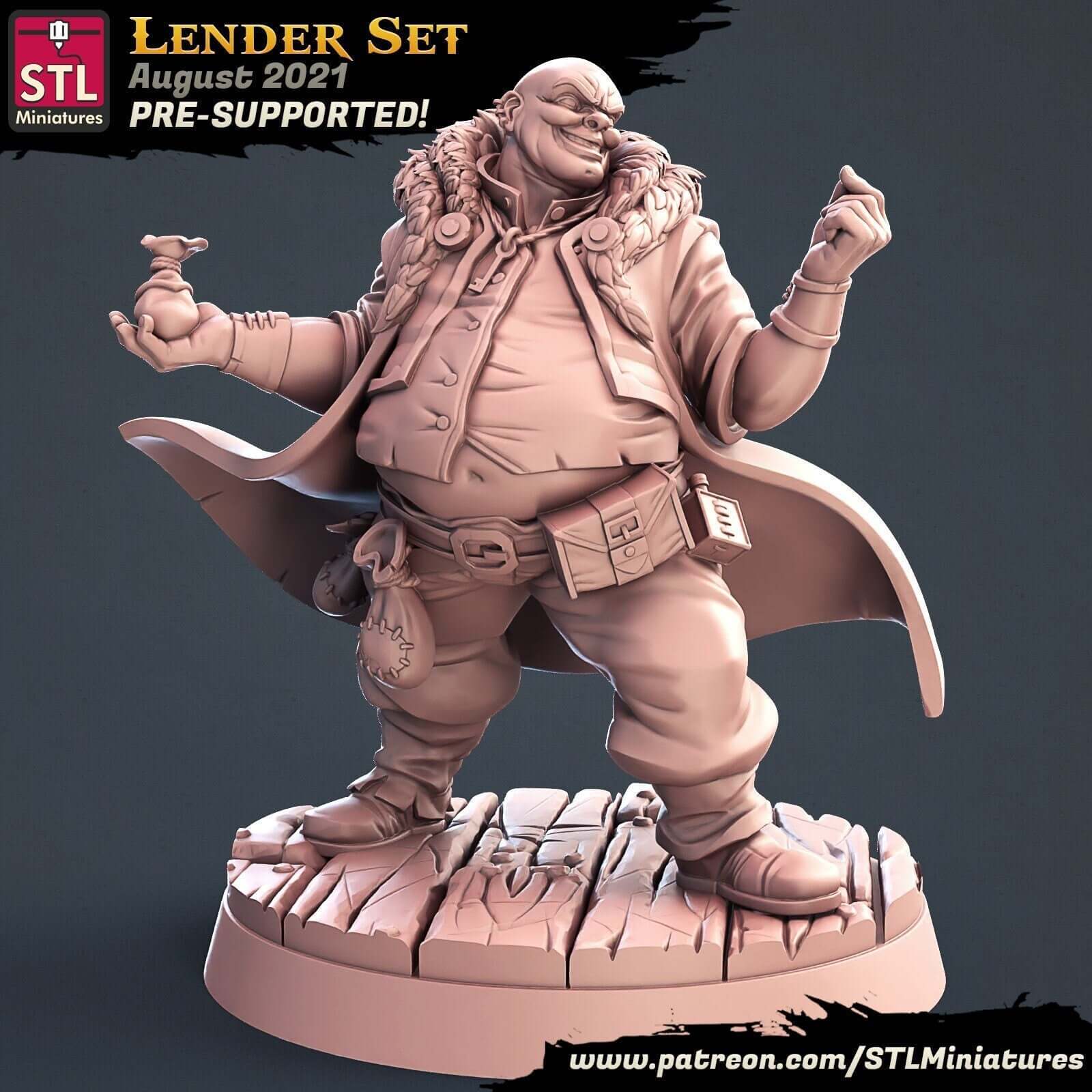 resin Lender STL Miniatures Dreamitbuildit3d Border3d LLC — handcrafted by Border3D LLC