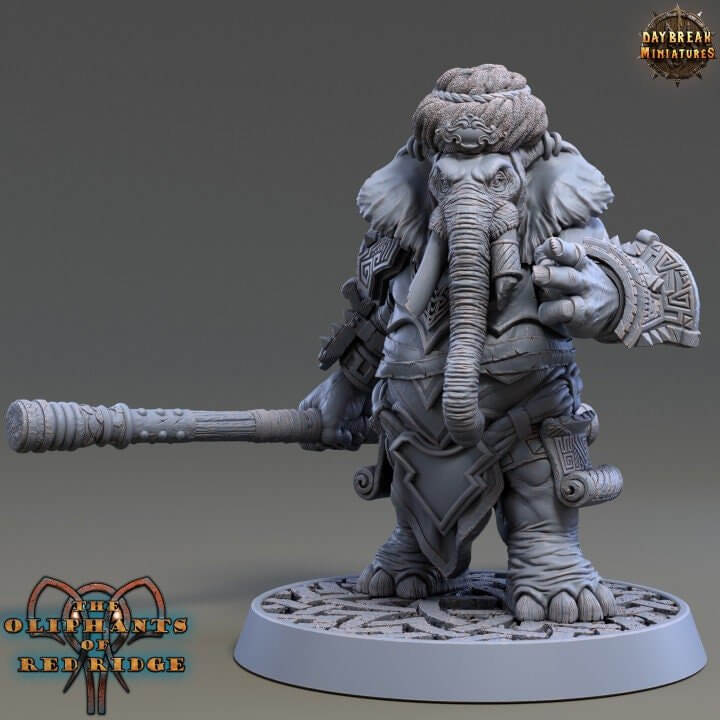 resin Daybreak Miniatures Madhu Nomoretusk The Oliphants Of Red Ridge 3D Printed 32mm Or 75mm Scale Resin Model By miniature by Daybreak Miniatures — handcrafted by Border3D LLC