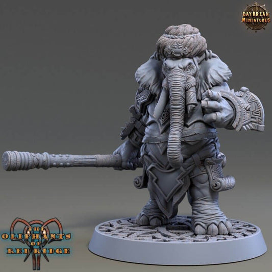 resin Daybreak Miniatures Madhu Nomoretusk The Oliphants Of Red Ridge 3D Printed 32mm Or 75mm Scale Resin Model By miniature by Daybreak Miniatures — handcrafted by Border3D LLC