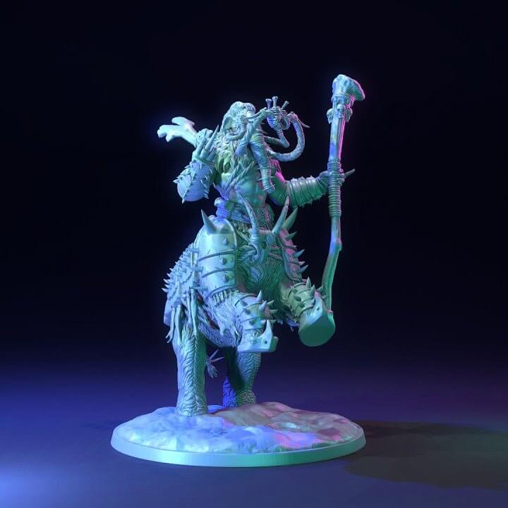 "Mammotaurs The Dragon Trappers Lodge hybrid warriors side angle Border3D LLC"
