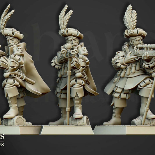 "Highlands Miniatures Otto Von Schrute 32mm resin miniature front view Border3D LLC"