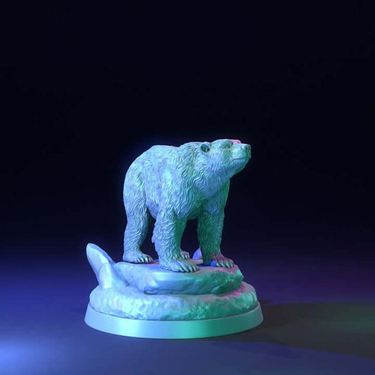 resin Polar Bear With Girl The Dragon Trappers Lodge Dreamitbuildit3d — handcrafted by Border3D LLC
