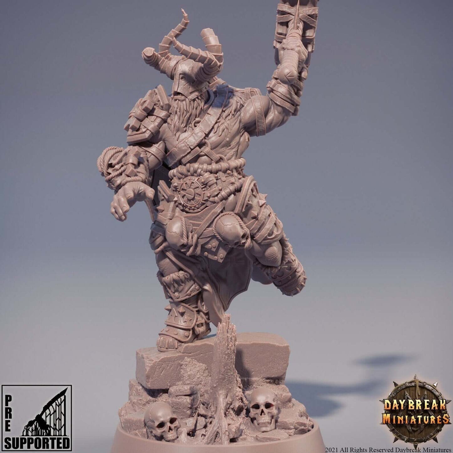 "Daybreak Miniatures Preontz The Foreshadower mystical prophet side angle Border3D LLC"