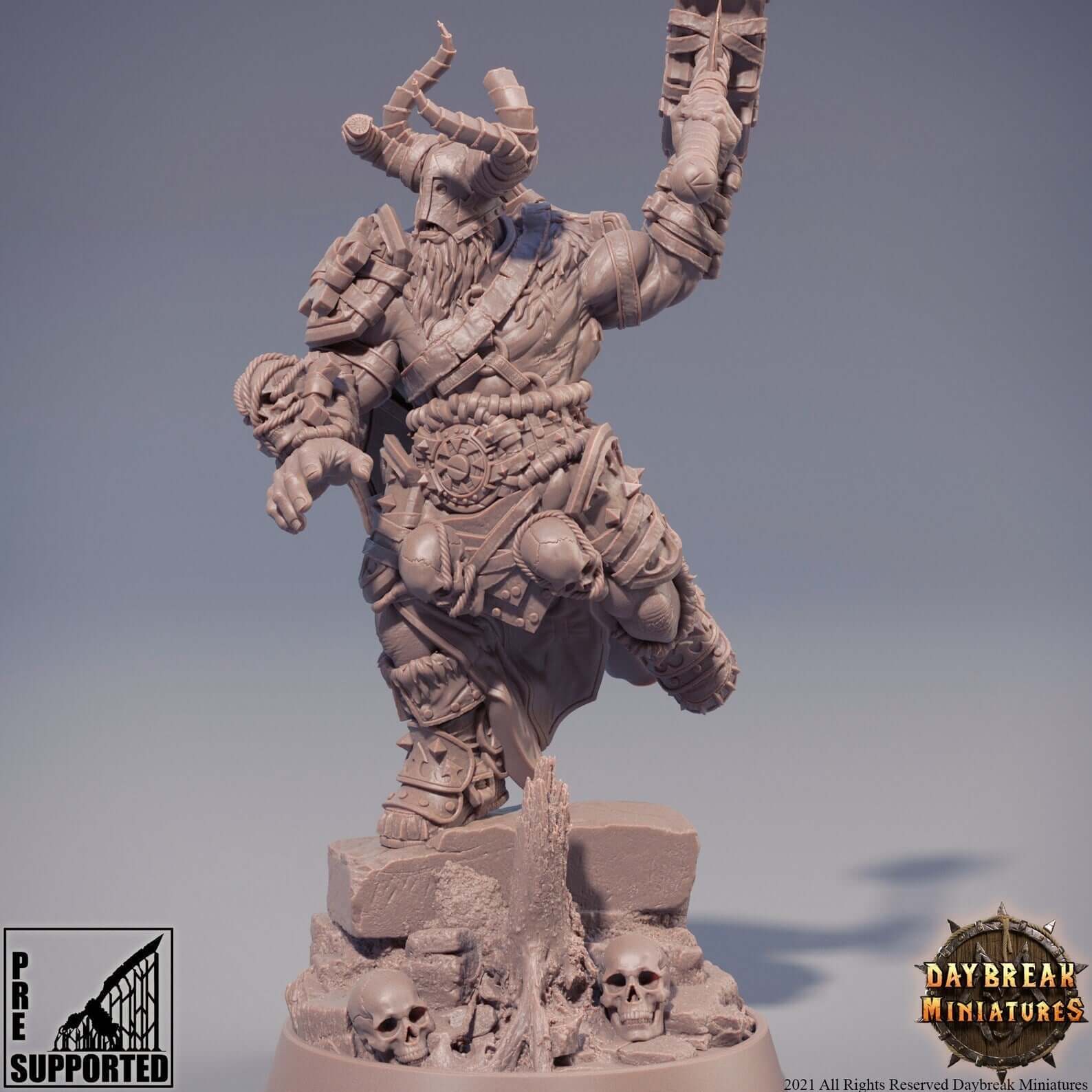 "Daybreak Miniatures Preontz The Foreshadower mystical prophet side angle Border3D LLC"