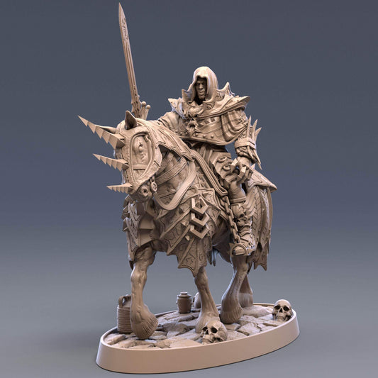 "Daybreak Miniatures Ritter Hans Von Strachenfelt resin miniature front view Border3D LLC"