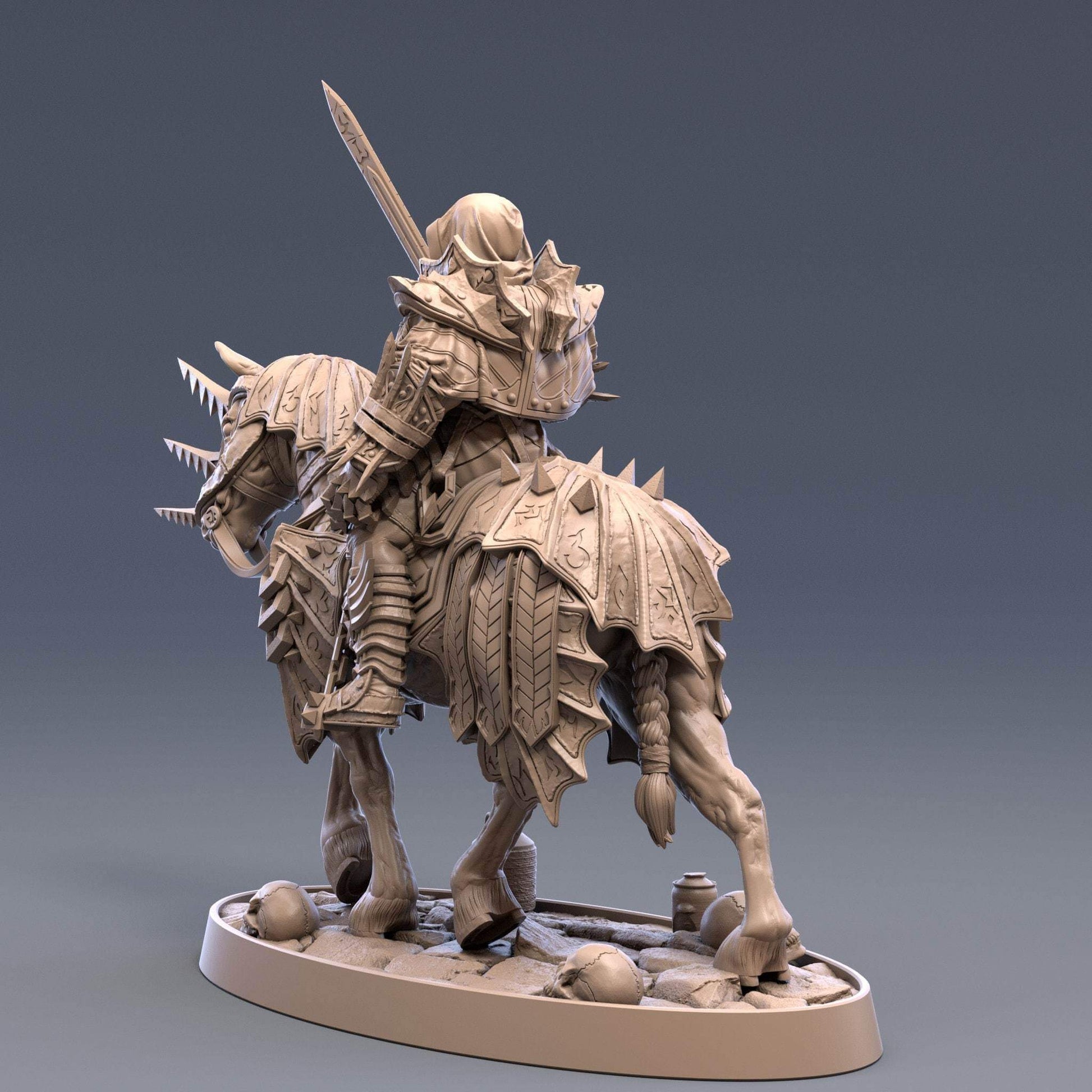 "Daybreak Miniatures Ritter Hans Von Strachenfelt knightly armor detail close-up Border3D LLC"