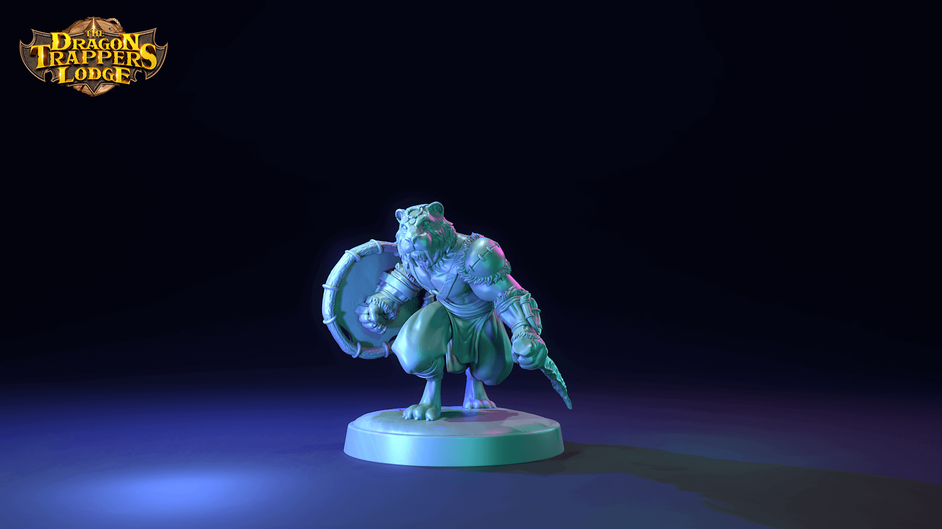 "Sabertooth Hunters The Dragon Trappers Lodge tribal armor detail close-up Border3D LLC"