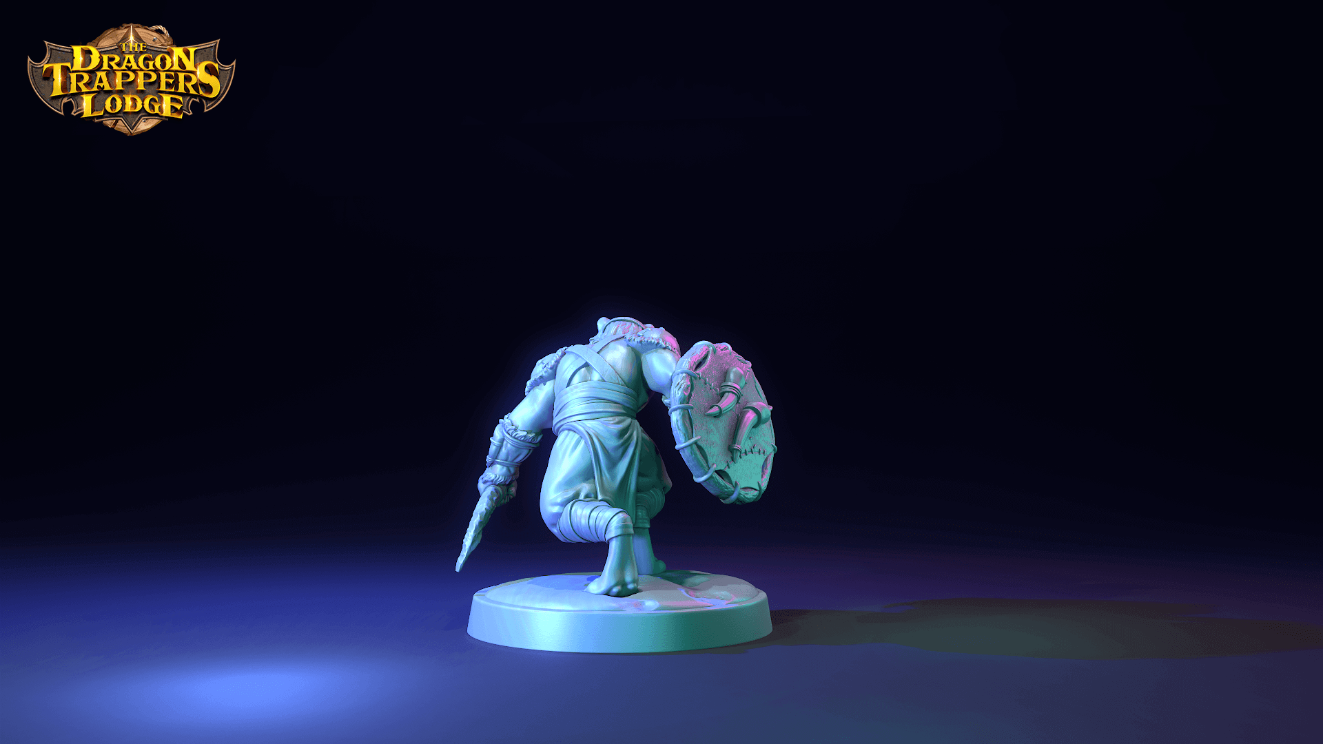 "Sabertooth Hunters The Dragon Trappers Lodge miniatures back view Border3D LLC"