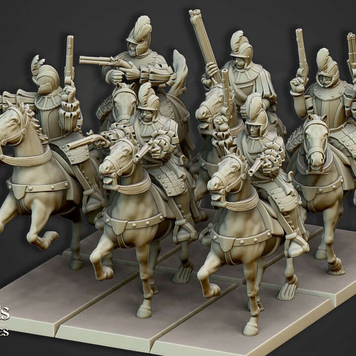Highlands Miniatures The Black Riders resin cavalry set by Border3D LLC.