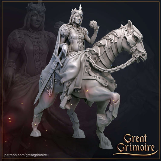"Grim Miniatures The Second Horseman War Great Grimoire resin miniature front view Border3D LLC"