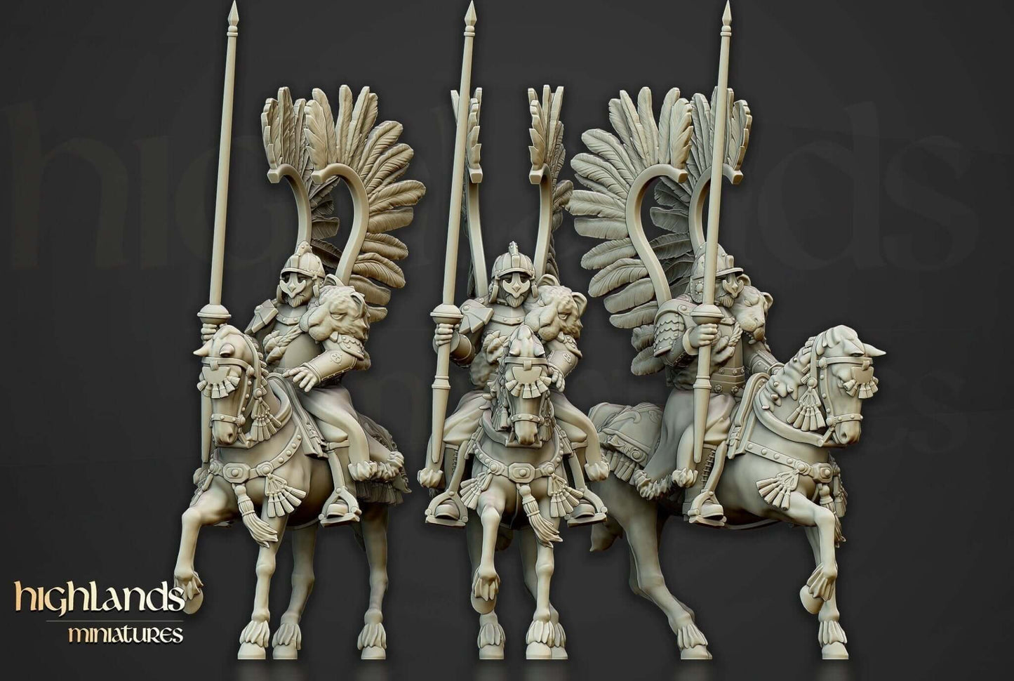 Highlands Miniatures The Winged Hussar 3D printed resin models by Border3D in Texas