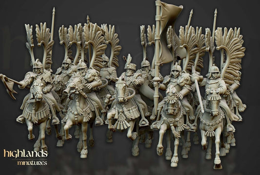 Highlands Miniatures The Winged Hussar 3D printed resin cavalry figures