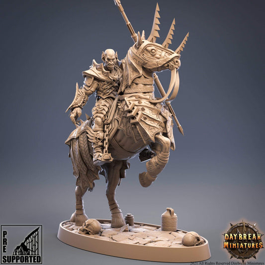 "Daybreak Miniatures Ulm Unterstrachen The Blood Lancer resin miniature front view Border3D LLC"