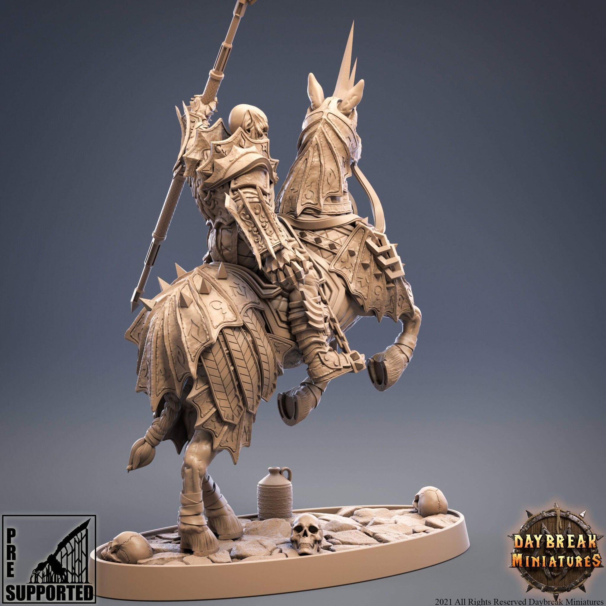 "Daybreak Miniatures Ulm Unterstrachen The Blood Lancer crimson lance detail close-up Border3D LLC"