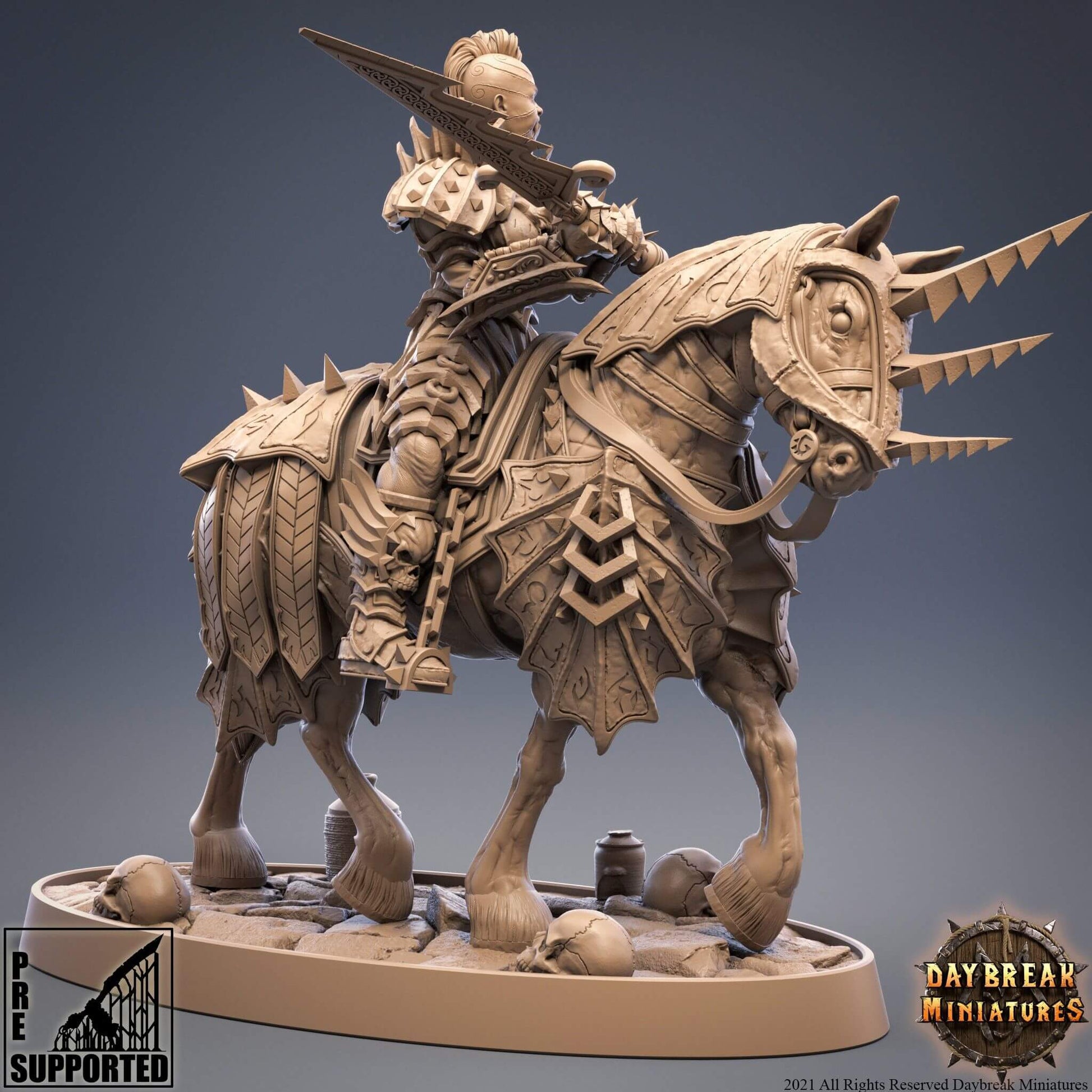 "Daybreak Miniatures Ursula Von Strachenfeld vampire sorceress side angle Border3D LLC"
