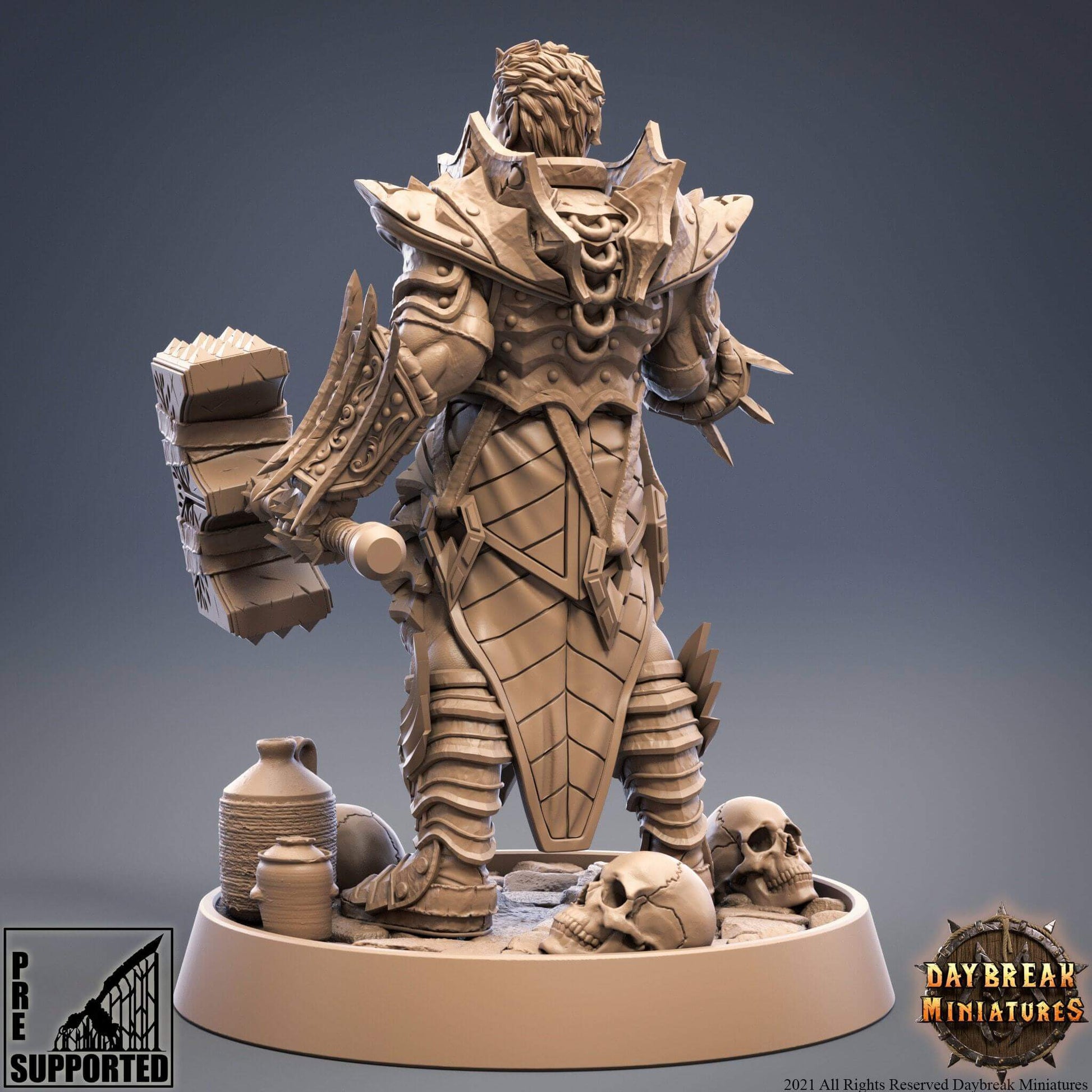 "Daybreak Miniatures Vladimir Kronach Blood Duke Of Von regal armor detail close-up Border3D LLC"