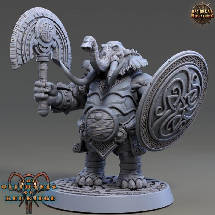resin Daybreak Miniatures Zaarik Tophowl The Oliphants Of Red Ridge 3D Printed 32mm Or 75mm Scale Resin Model By miniature by Daybreak Miniatures — handcrafted by Border3D LLC